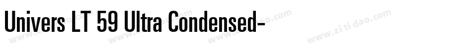 Univers LT 59 Ultra Condensed字体转换